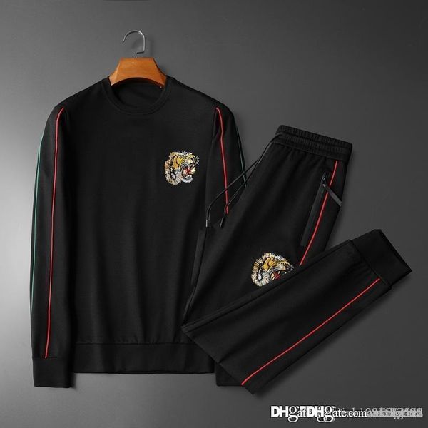 new tiger head embroidery designer tracksuit casual luxury sportswear track suits black jogging sets sweat suits mens designer tracksuits, Gray 
new tiger head embroidery designer tracksuit casual luxury sportswear track suits black jogging sets sweat suits mens designer tracksuits, Gray