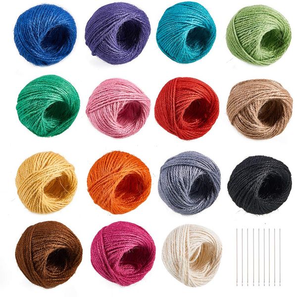 15-color 2mm jute twine string hemp rope jute cord for diy and crafts, gift wrapping, artworks, diy crafts (25m/ roll, total 405 yards), White;red
15-color 2mm jute twine string hemp rope jute cord for diy and crafts, gift wrapping, artworks, diy crafts (25m/ roll, total 405 yards), White;red