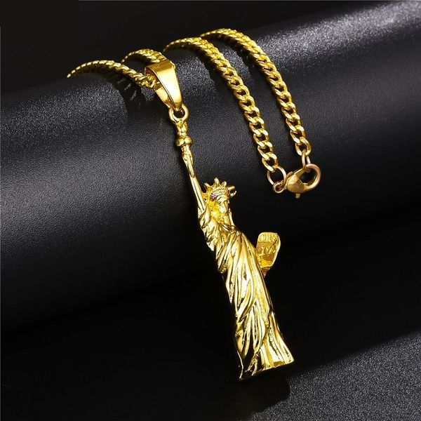 new fashion designer men hip hop jewelry gold plated goddess pendant necklace cuban link chain mens charm punk necklaces for men women gift, Silver
new fashion designer men hip hop jewelry gold plated goddess pendant necklace cuban link chain mens charm punk necklaces for men women gift, Silver