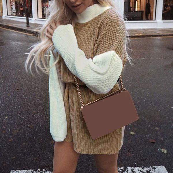 women knitted patchwork sweaters dress lady jumper autumn casual lantern sleeve pullover winter warm sweaters new female, White;black
women knitted patchwork sweaters dress lady jumper autumn casual lantern sleeve pullover winter warm sweaters new female, White;black