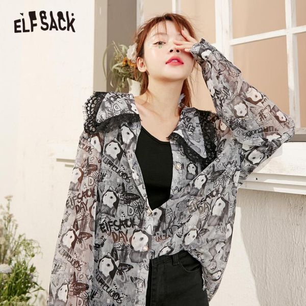 elfsack black cat print contrast lace casual chiffon blouse women 2020 summer elf vintage see-through korean ladies daily, White
elfsack black cat print contrast lace casual chiffon blouse women 2020 summer elf vintage see-through korean ladies daily, White