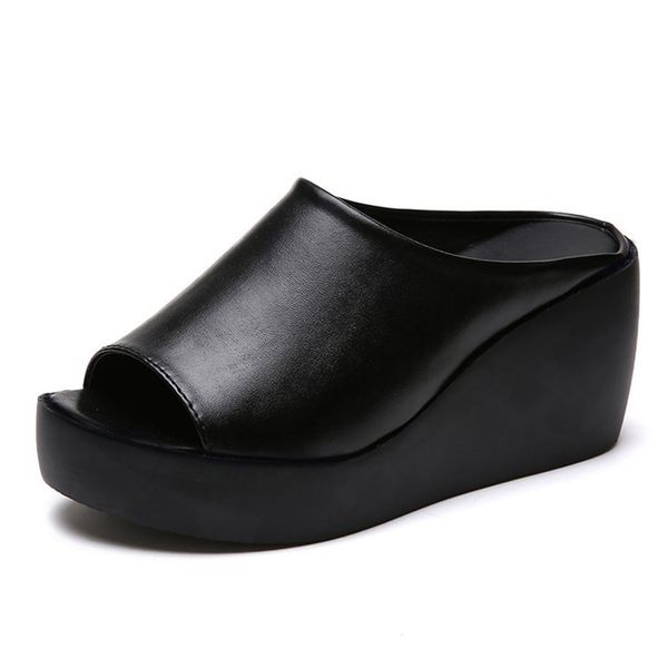 women slippers wedges summer beach shoes black leather flip flops women indoor outdoor slippers thick bottom casual shoes 35-40
women slippers wedges summer beach shoes black leather flip flops women indoor outdoor slippers thick bottom casual shoes 35-40
