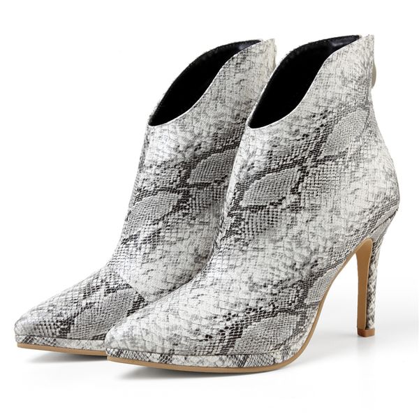 2020 spring women platform boots fetish zip serpentine snakeskin boots 11cm high heels short ankle stripper jeans shoes, Black
2020 spring women platform boots fetish zip serpentine snakeskin boots 11cm high heels short ankle stripper jeans shoes, Black