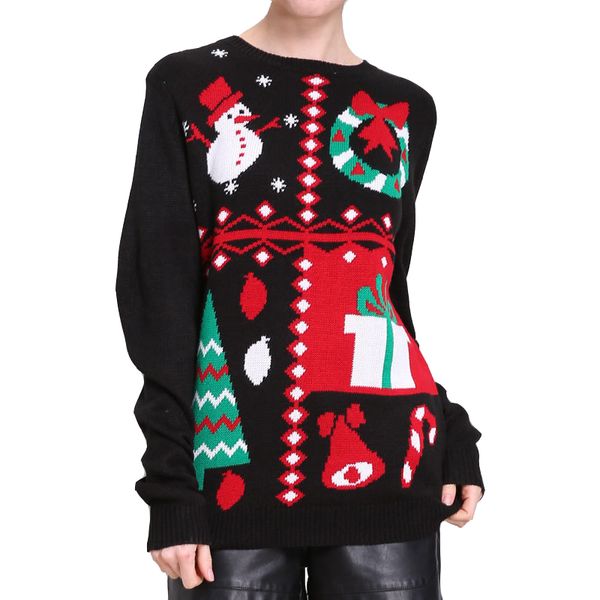 vintage knitted snowman ugly christmas sweater for women cute girls christmas party knit pullover xmas jumper plus size, White;black
vintage knitted snowman ugly christmas sweater for women cute girls christmas party knit pullover xmas jumper plus size, White;black
