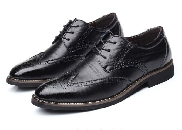 fashion mens dress office lace-up leather shoes men's casual party driving oxfords man carved brogue flats plus size 38-48, Black
fashion mens dress office lace-up leather shoes men's casual party driving oxfords man carved brogue flats plus size 38-48, Black