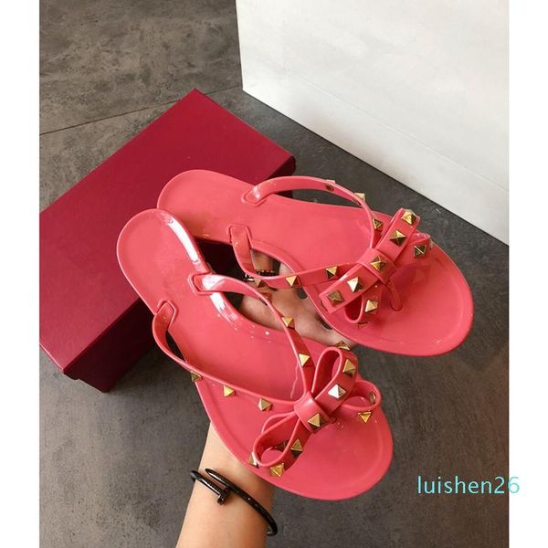 new summer women flip flops slippers flat sandals bow rivet fashion pvc crystal beach shoes at26, Black
new summer women flip flops slippers flat sandals bow rivet fashion pvc crystal beach shoes at26, Black