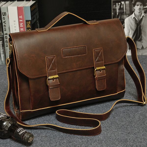 new fashion men's shoulder bag simple vintage leather men messenger bag korean style cool handbag male briefcase 2016
new fashion men's shoulder bag simple vintage leather men messenger bag korean style cool handbag male briefcase 2016