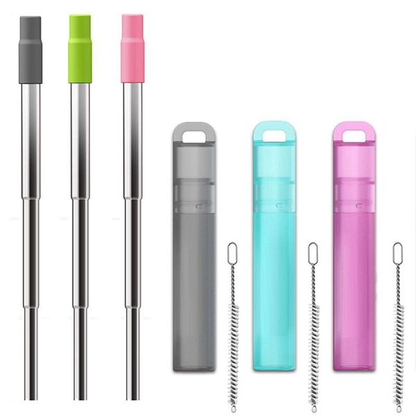 stainless steel collapsible straw set reusable drinking straw portable for travel metal drink brush
stainless steel collapsible straw set reusable drinking straw portable for travel metal drink brush