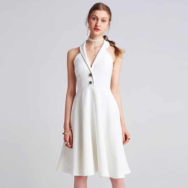 v-neck empire sleeveless nipped waist vest solid color women dress white suit skirt single-breasted dress white-collar ol business wear, White;black
v-neck empire sleeveless nipped waist vest solid color women dress white suit skirt single-breasted dress white-collar ol business wear, White;black