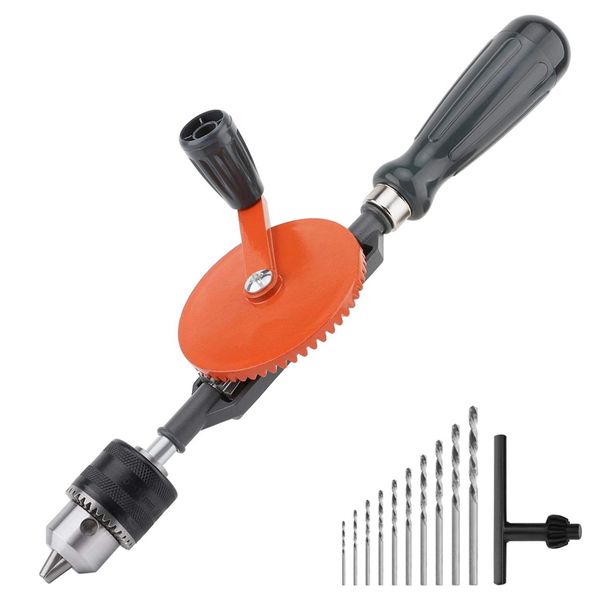 hand drill,powerful 3/8 inches (1.5-10mm) capacity precision chucks cast steel double pinions manual drill for wood plastic acry
hand drill,powerful 3/8 inches (1.5-10mm) capacity precision chucks cast steel double pinions manual drill for wood plastic acry