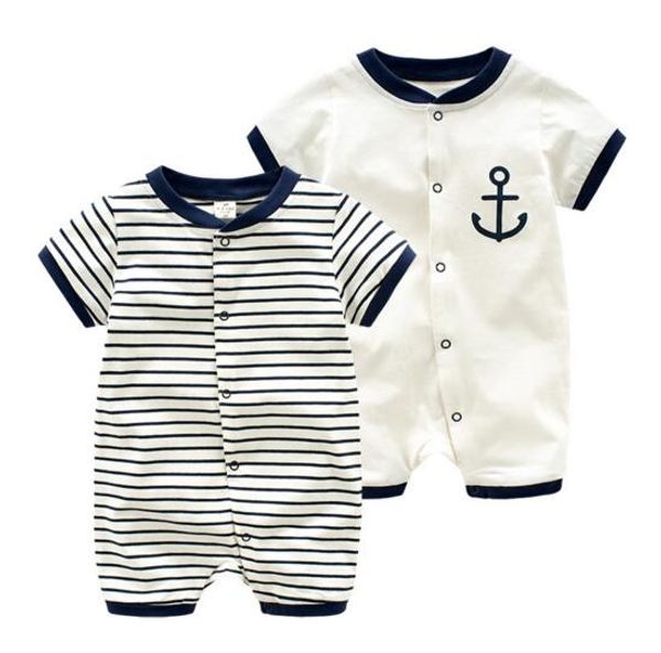 Baby Infant Boy Designer Clothes Romper Boy Stripped Design Short Sleeve Romper baby Climbing 100% cotton summer clothes
Baby Infant Boy Designer Clothes Romper Boy Stripped Design Short Sleeve Romper baby Climbing 100% cotton summer clothes