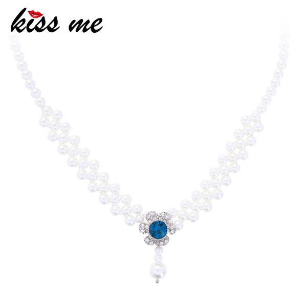 kissme pearl necklace 2020 elegant luxury crystal flower pendant necklace women fashion jewelry, Silver
kissme pearl necklace 2020 elegant luxury crystal flower pendant necklace women fashion jewelry, Silver
