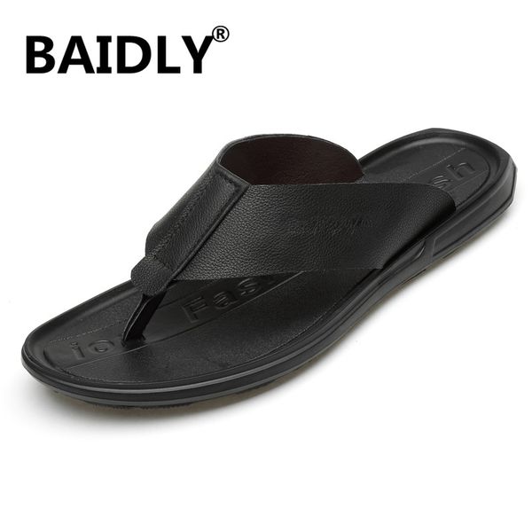 summer men slippers open toe slippers fashion beach shoes outdoor genuine leather massage flip flops casual male shoes sandalia, Black
summer men slippers open toe slippers fashion beach shoes outdoor genuine leather massage flip flops casual male shoes sandalia, Black