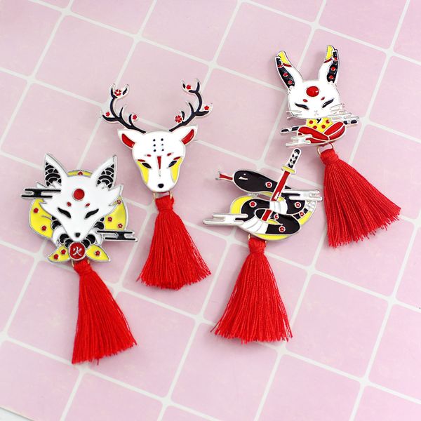 fashion animal bunny rabbit fox fox deer enamel pins tassel japan ninja sword art brooch unique cartoon cute badge shirts gift for women men, Gray
fashion animal bunny rabbit fox fox deer enamel pins tassel japan ninja sword art brooch unique cartoon cute badge shirts gift for women men, Gray
