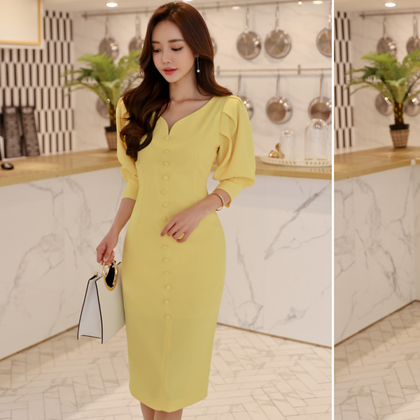 2020 summer women puff sleeve bodycon sheath party dress elegant high waist pencil dresses casual work vestidos yellow, Black;gray
2020 summer women puff sleeve bodycon sheath party dress elegant high waist pencil dresses casual work vestidos yellow, Black;gray