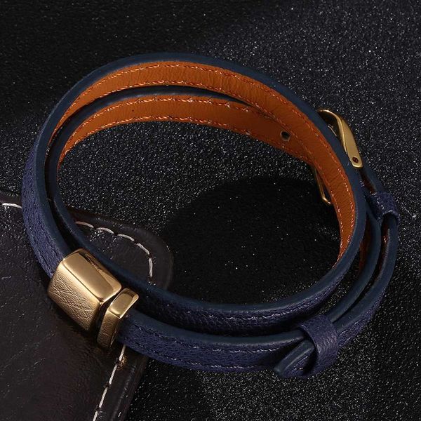 new couple jewelry blue leather bracelet for women men golden / rose gold alloy buckle wrap bracelets length adjustable sp0666, Golden;silver
new couple jewelry blue leather bracelet for women men golden / rose gold alloy buckle wrap bracelets length adjustable sp0666, Golden;silver