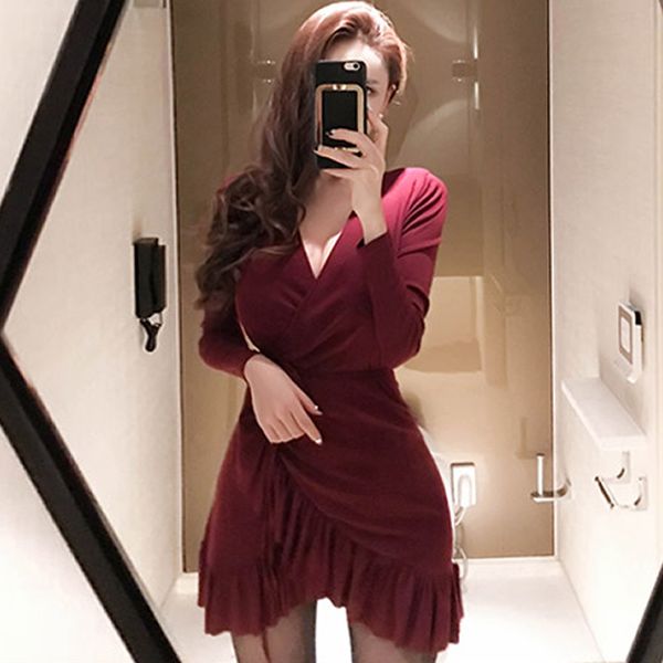 2019 осень v-образным вырезом sexy mini bodycon vestidos оборками с длинными рукавами бордовое клубное платье, Black;gray
2019 осень v-образным вырезом sexy mini bodycon vestidos оборками с длинными рукавами бордовое клубное платье, Black;gray