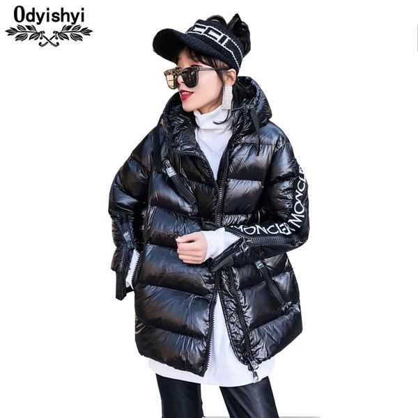 2018 winter jacket women fashion matte letter black padded female jackets loose warm cotton coat hooded parka women outwear h718
2018 winter jacket women fashion matte letter black padded female jackets loose warm cotton coat hooded parka women outwear h718