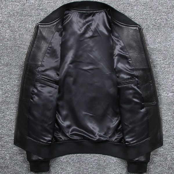 plus size 5xl luxury sheepskin genuine leather mens bomber jacket softshell biker windproof coat fashion punk style streetwear, Black
plus size 5xl luxury sheepskin genuine leather mens bomber jacket softshell biker windproof coat fashion punk style streetwear, Black