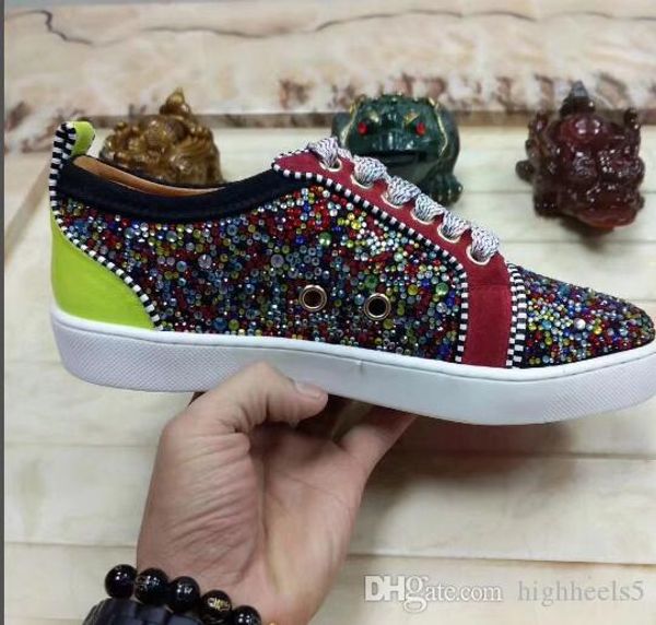with box 2019 high purple colorful glitter leather gold men red bottom shoes for women designer casual shoes fashion sneakers, Black
with box 2019 high purple colorful glitter leather gold men red bottom shoes for women designer casual shoes fashion sneakers, Black