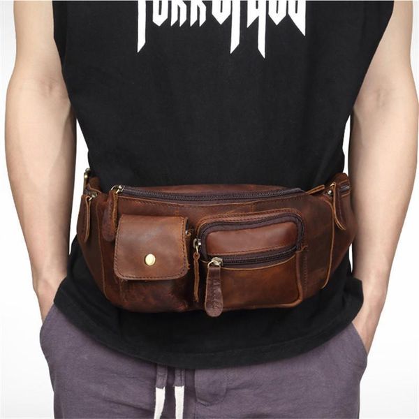 wholesale vintage brown 100% guarantee real skin genuine leather men waist bags women chest bag male bag m6375
wholesale vintage brown 100% guarantee real skin genuine leather men waist bags women chest bag male bag m6375