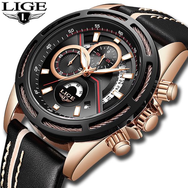 relogio masculino lige fashion mens watches casual quartz watch men leather waterproof sport watch, Slivery;brown
relogio masculino lige fashion mens watches casual quartz watch men leather waterproof sport watch, Slivery;brown