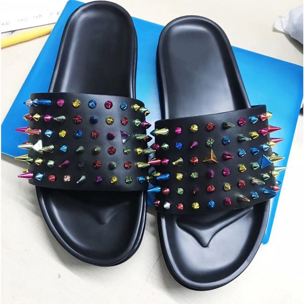 designer slippers slides sandals for men Red Bottom Spikes Shoes beach flip flops Black Flat Comfortable Beach causal slipper with Box
designer slippers slides sandals for men Red Bottom Spikes Shoes beach flip flops Black Flat Comfortable Beach causal slipper with Box