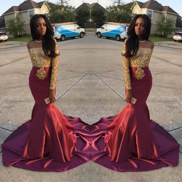 robe de soiree silk satin gold lace charming burgundy off the shoulder trumpet prom dress custom african formal party evening gowns, Black
robe de soiree silk satin gold lace charming burgundy off the shoulder trumpet prom dress custom african formal party evening gowns, Black