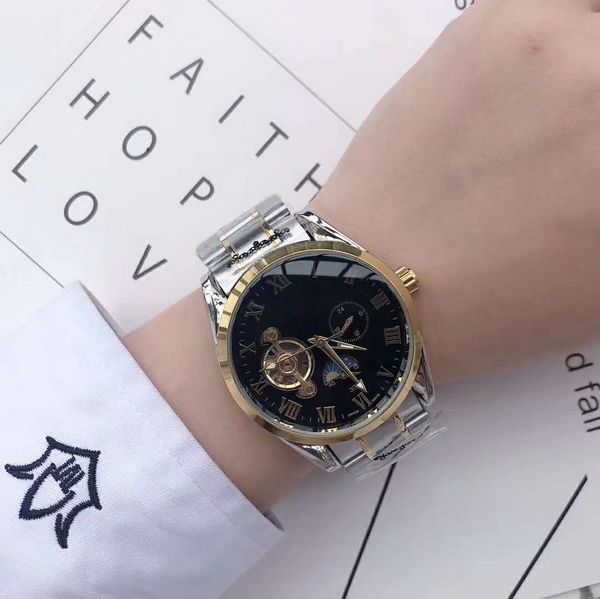 selling high-end men's mechanical watches stainless steel strap large designer dial work mechanical watches military automatic date lux, Slivery;brown
selling high-end men's mechanical watches stainless steel strap large designer dial work mechanical watches military automatic date lux, Slivery;brown