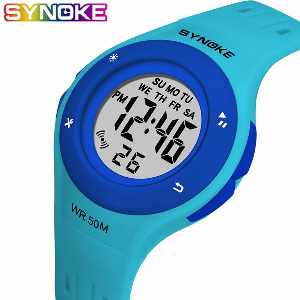 synoke new arrival colorful led children watch wr50m waterproof kids wristwatch alarm clock multi-function watches for girls boy, Blue
synoke new arrival colorful led children watch wr50m waterproof kids wristwatch alarm clock multi-function watches for girls boy, Blue