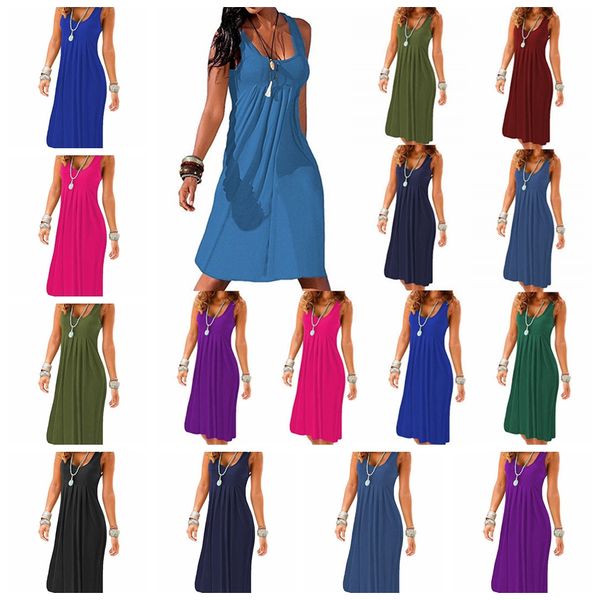 2021 european spring and summer new solid color large round neck sleeveless comfortable pullover dress, support mixed batch, Black;gray
2021 european spring and summer new solid color large round neck sleeveless comfortable pullover dress, support mixed batch, Black;gray