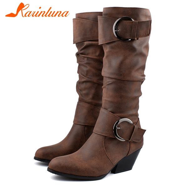 karin new western boots women mid calf boots belt bukle shoes woman casual party winter autumn plus size 34-48, Black
karin new western boots women mid calf boots belt bukle shoes woman casual party winter autumn plus size 34-48, Black