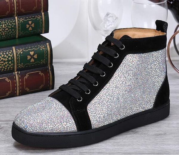 drop shipping new casual high sneakers shoes rhinestone leather casual walking ,men high casaul walking red bottom d09, Black
drop shipping new casual high sneakers shoes rhinestone leather casual walking ,men high casaul walking red bottom d09, Black