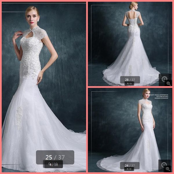 новые robe de mariage сексуальные платья русалка свадебные бисером колпачок рукавом полые спины корсет аппликации свадебные платья самый про, White
новые robe de mariage сексуальные платья русалка свадебные бисером колпачок рукавом полые спины корсет аппликации свадебные платья самый про, White