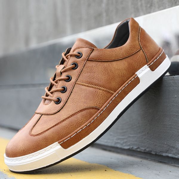 plus size mens casual shoes male spring autumn leather sneakers shoes lace-up waterproof wear-resisting man h65, Black
plus size mens casual shoes male spring autumn leather sneakers shoes lace-up waterproof wear-resisting man h65, Black