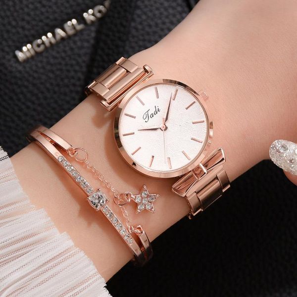 2pcs set style fashion women's stainless steel bracelet watch for women 2020 ladies watch female, Slivery;brown
2pcs set style fashion women's stainless steel bracelet watch for women 2020 ladies watch female, Slivery;brown