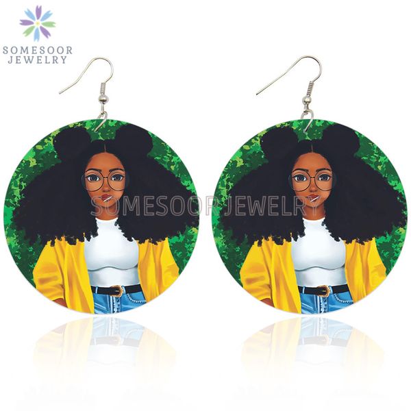 somesoor cute curls girl wooden drop earrings afrocentric natural hair printed 6cm big wood round loops jewelry for women gifts, Silver
somesoor cute curls girl wooden drop earrings afrocentric natural hair printed 6cm big wood round loops jewelry for women gifts, Silver