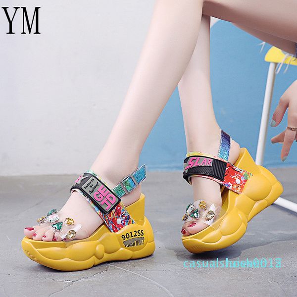 11cm summer platform sandals pvc fashion crystal women sandal wedges shoes casual woman peep toe ladies platform sandals 34-39 l15, Black
11cm summer platform sandals pvc fashion crystal women sandal wedges shoes casual woman peep toe ladies platform sandals 34-39 l15, Black