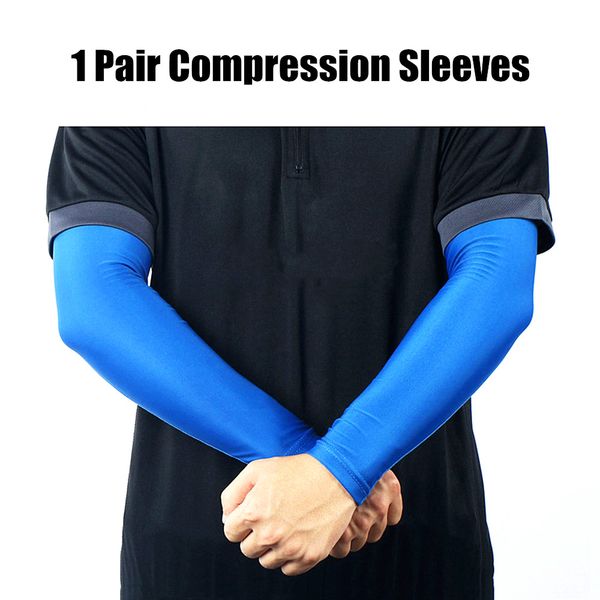 1 pair compression sleeves arm warmer running sleeves cycling sun uv protection for outdoor sport hiking, Black
1 pair compression sleeves arm warmer running sleeves cycling sun uv protection for outdoor sport hiking, Black