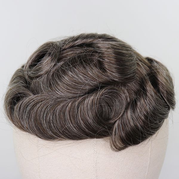 toupee for men hairpiece replacement system 100% real natural remy human hair wavy 6" mono+swiss lace+pu base men's wig, Black
toupee for men hairpiece replacement system 100% real natural remy human hair wavy 6" mono+swiss lace+pu base men's wig, Black