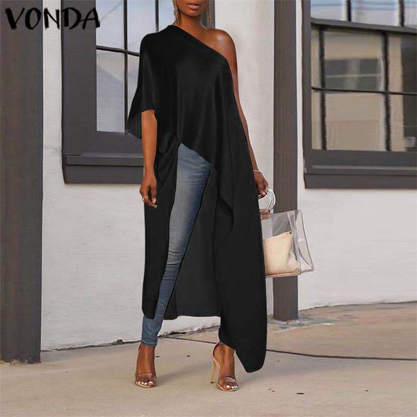 vonda asymmetrical tunic women off one shoulder blouse 2019 long party shirts holiday beach plus size blusas femininas, White
vonda asymmetrical tunic women off one shoulder blouse 2019 long party shirts holiday beach plus size blusas femininas, White