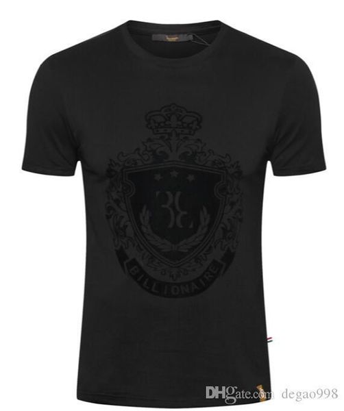 bi*llionaire italian couture men's t-shirt short sleeve 2019 new mercerized cotton breathable comfort, White;black
bi*llionaire italian couture men's t-shirt short sleeve 2019 new mercerized cotton breathable comfort, White;black
