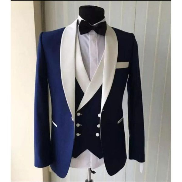 groom tuxedos suits shawl lapel custom made wedding men groomsmen navy blue 3 pieces regular ( jacket+pants+vest+tie ) e548, White;black
groom tuxedos suits shawl lapel custom made wedding men groomsmen navy blue 3 pieces regular ( jacket+pants+vest+tie ) e548, White;black