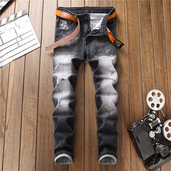 men's jeans men fashion personality ripped slim fit zipper stretch denim trousers skinny distressed erkek kot pantolon, Blue
men's jeans men fashion personality ripped slim fit zipper stretch denim trousers skinny distressed erkek kot pantolon, Blue