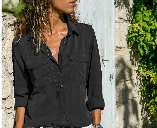Women Solid Shirt Loose Plus Size 5XL Long Sleeve Tops New Women Sexy V Neck Casual Summer Blouse
Women Solid Shirt Loose Plus Size 5XL Long Sleeve Tops New Women Sexy V Neck Casual Summer Blouse