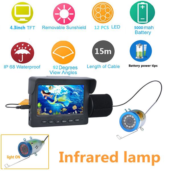 pddhkk подводный искатель рыбы hd 1000tvl алюминиевый сплав рыбалка камера 12 ик светодиоды ночного видения для океана / льда / озера водоне
pddhkk подводный искатель рыбы hd 1000tvl алюминиевый сплав рыбалка камера 12 ик светодиоды ночного видения для океана / льда / озера водоне