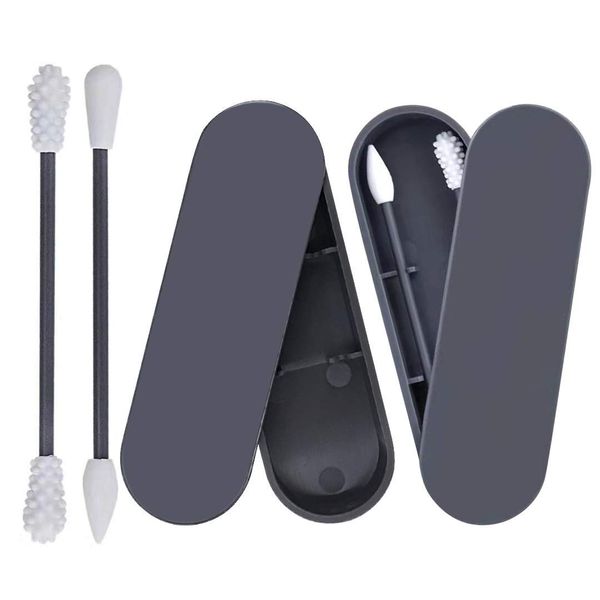cotton swab portable silicone swab cleanable for ear cleaning beauty treatment makeup reusable cotton buds with dust-proof case
cotton swab portable silicone swab cleanable for ear cleaning beauty treatment makeup reusable cotton buds with dust-proof case