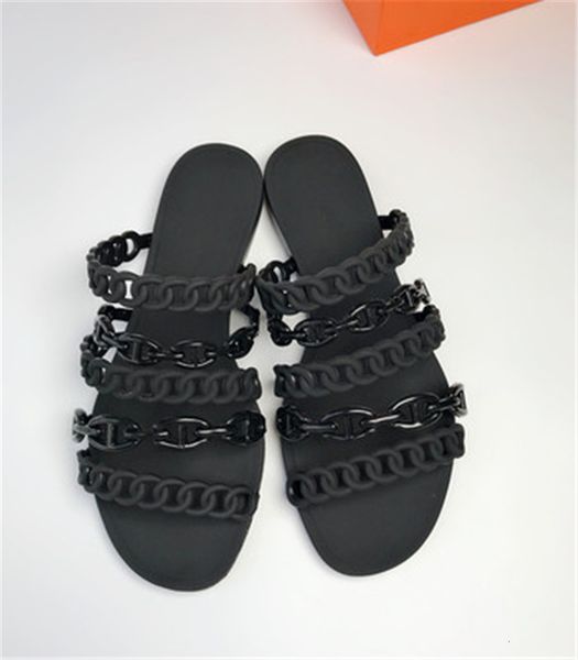 outside on 2020 soft slip pvc flat slides fashion brand beach shoes casual slipper european five chain summer sandals, Black
outside on 2020 soft slip pvc flat slides fashion brand beach shoes casual slipper european five chain summer sandals, Black