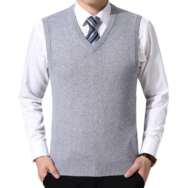 oeak 2019 new fashion men's sweater vest men's solid color wool casual pullover knit v-neck sweater, Black;white
oeak 2019 new fashion men's sweater vest men's solid color wool casual pullover knit v-neck sweater, Black;white