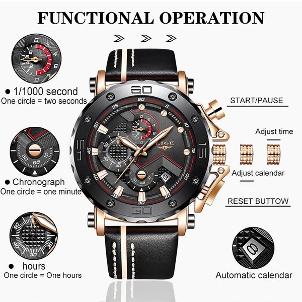 lige fashion mens watches big dial quartz watch leather waterproof sport chronograph watch men, Slivery;brown
lige fashion mens watches big dial quartz watch leather waterproof sport chronograph watch men, Slivery;brown